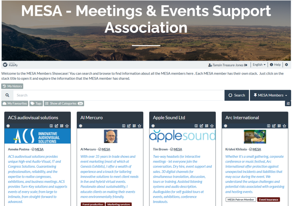 A view of the MESA showcase, showing the top 4 stacks in the showcase. If you follow the link to the showcase then you will be able to explore the MESA members' content. 